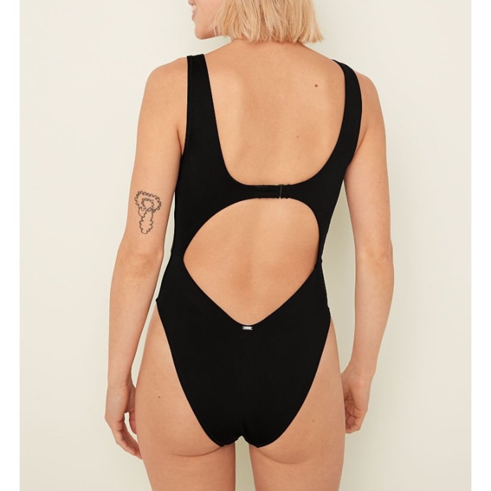 PINK Ruched Front One-piece - Picture 2 of 9